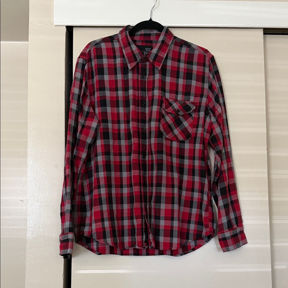 Classic Red and Black Plaid Men's Shirt
